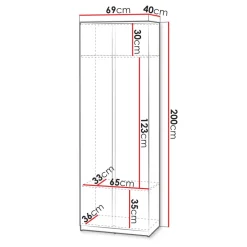 Mobile multiuso ingresso 69x200h cm appendiabiti bianco Accent