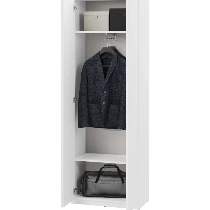 Mobile multiuso ingresso 69x200h cm appendiabiti bianco Accent
