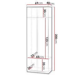 Mobile multiuso ingresso 69x200h cm appendiabiti grigio Accent