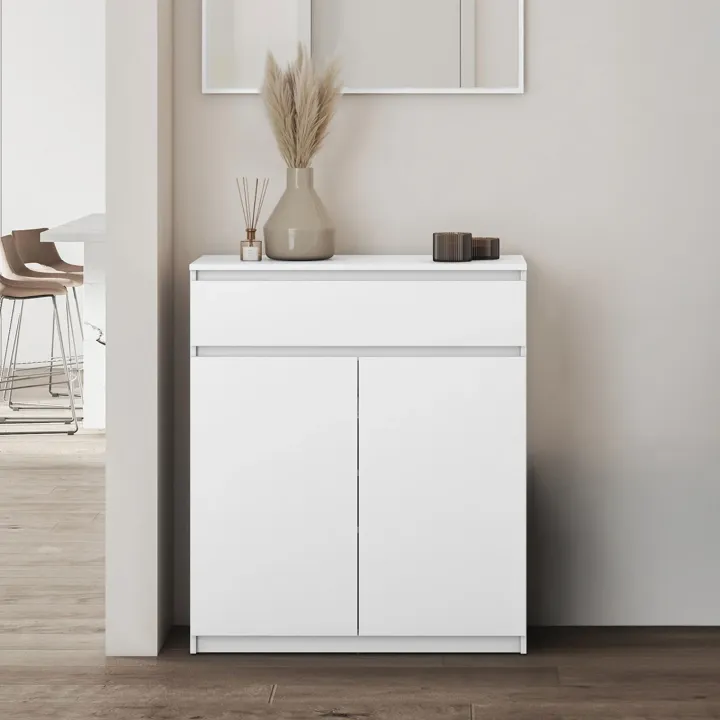 Mobile multiuso ingresso 92x107h cm con cassetto bianco Accent
