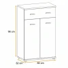 Mobile multiuso ingresso 60x96h cm rovere sonoma California Gihome®