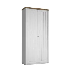 Mobile multiuso 90x198h cm 2 ante bianco frassinato rovere Provenza