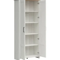 Mobile multiuso 85x201h cm 2 ante bianco frassinato rovere Lars