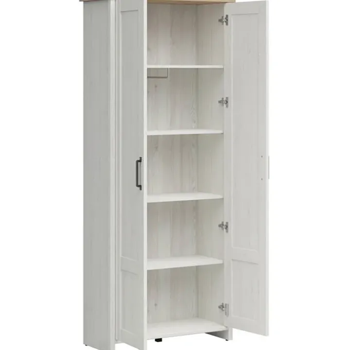 Mobile multiuso 85x201h cm 2 ante bianco frassinato rovere Lars