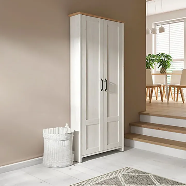Mobile multiuso 85x201h cm 2 ante bianco frassinato rovere Lars