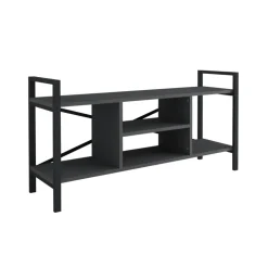 Mobile porta tv moderno 120x61h cm industrial metallo antracite Loft