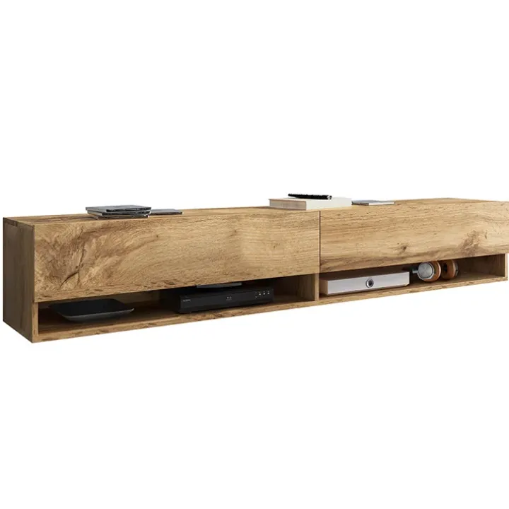 Mobile porta TV sospeso 180x30h cm 2 ante rovere Gregoria