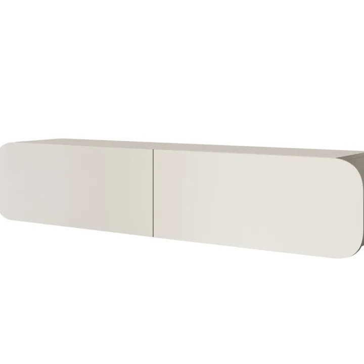 Mobile porta TV sospeso 160x34h cm 2 ante beige cashmere Volia