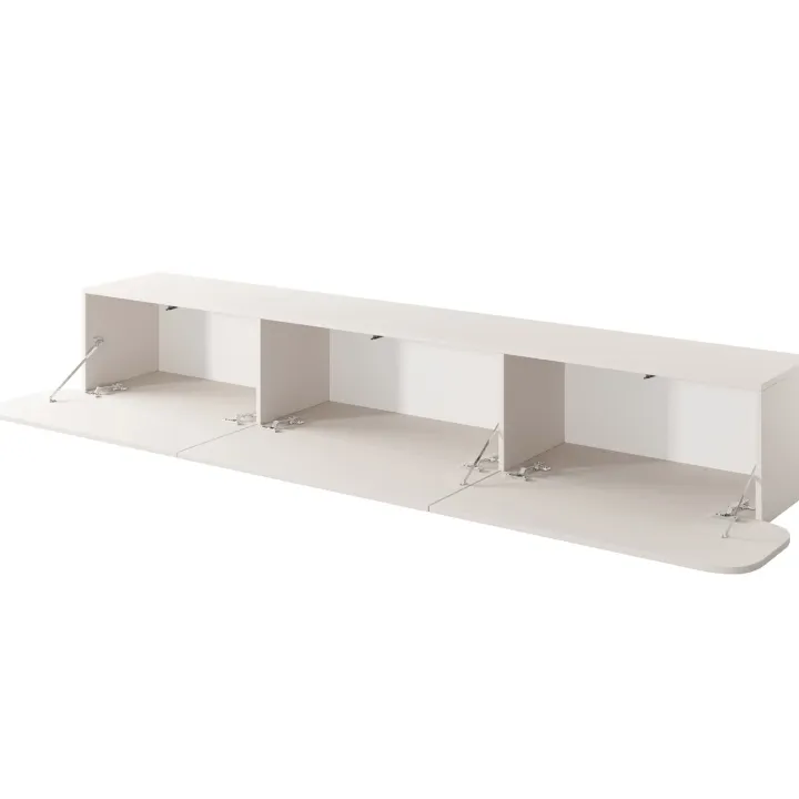 Mobile porta TV sospeso 240x34h cm 3 ante beige cashmere Volia