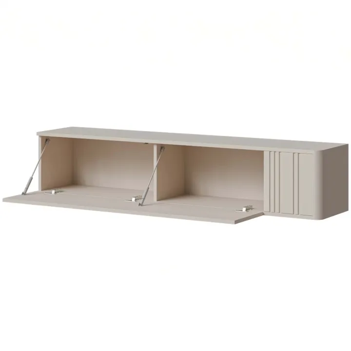 Mobile porta TV sospeso 150x30h cm 1 anta a ribalta beige cashmere Bellagio