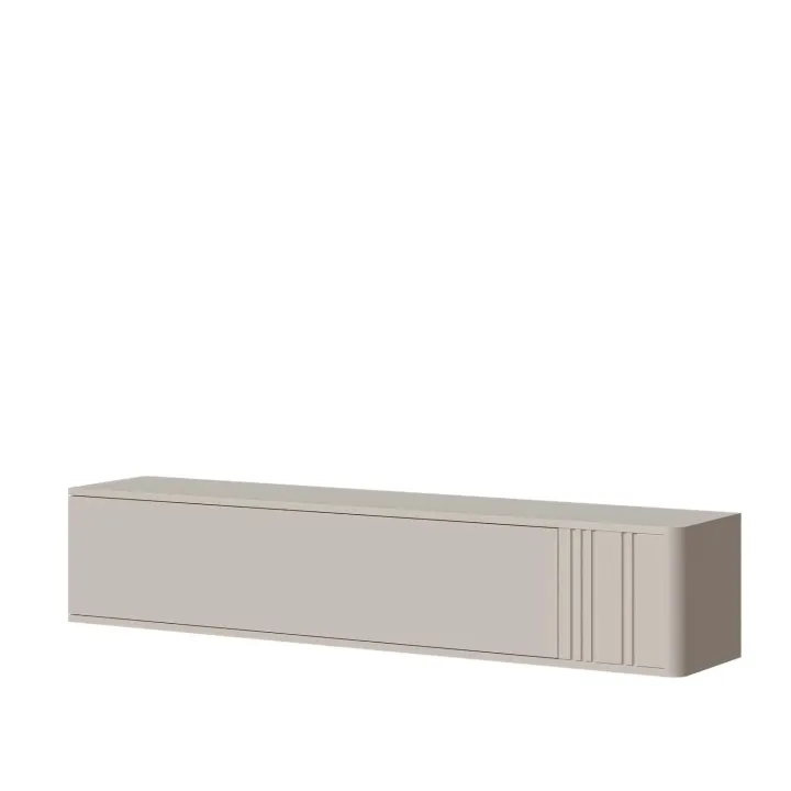 Mobile porta TV sospeso 150x30h cm 1 anta a ribalta beige cashmere Bellagio