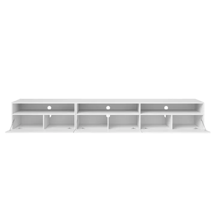 Mobile porta TV sospeso 270x42h cm bianco Emotion Gihome®