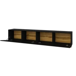 Mobile porta TV sospeso 180x35h cm nero Fusion