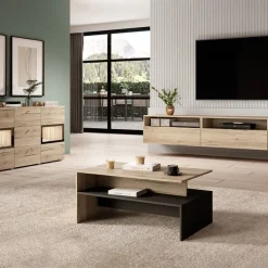 Mobile porta TV sospeso 270x42h cm rovere Emotion Gihome®