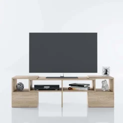 Mobile porta TV trasformabile 148x40h cm con estremità mobili rovere Billy