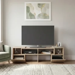 Mobile porta TV trasformabile 148x40h cm con estremità mobili rovere Billy