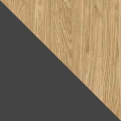 Mobile porta tv 123x43 cm 2 ante 2 vani a giorno antracite rovere Essenzia