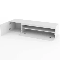 Mobile porta TV 155x37h cm 1 anta bianco lucido Light Small Gihome®