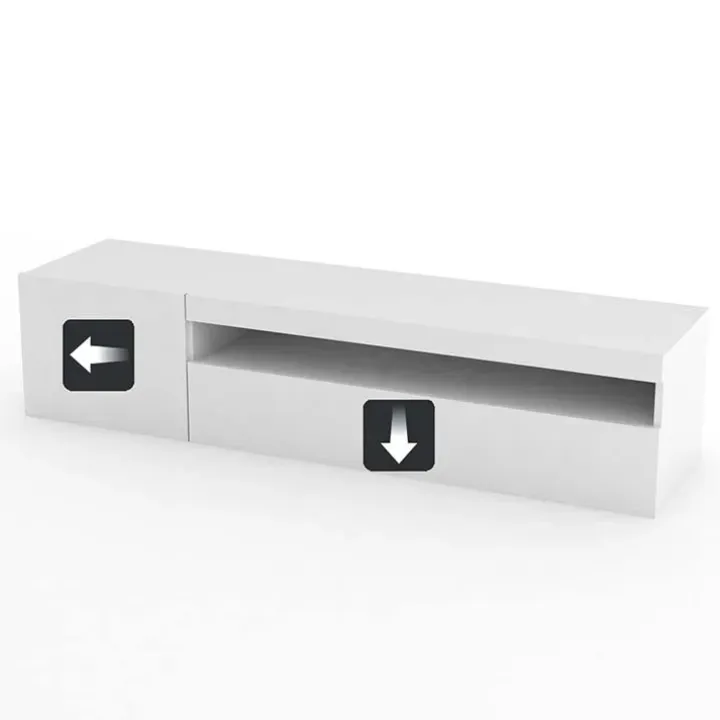 Mobile porta TV 155x37h cm 1 anta bianco lucido Light Small Gihome®