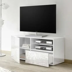 Mobile porta TV 122x57h cm 1 anta 1 cassetto bianco Paradise