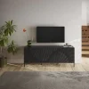 Mobile porta TV 181x69h cm 3 ante antracite frontali serigrafati Seira