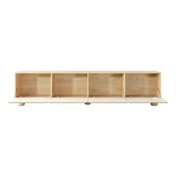 Mobile porta TV 200x47h cm 4 ante a ribalta soggiorno rovere chiaro Mellow