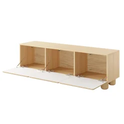 Mobile porta TV 150x47h cm 3 ante a ribalta soggiorno rovere chiaro Mellow