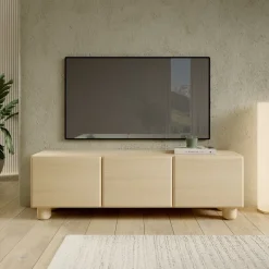 Mobile porta TV 150x47h cm 3 ante a ribalta soggiorno rovere chiaro Mellow