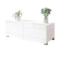 Mobile porta TV 100x37h cm 2 ante bianco lucido Mons