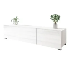 Mobile porta TV 150x37h cm 2 ante bianco lucido Mons