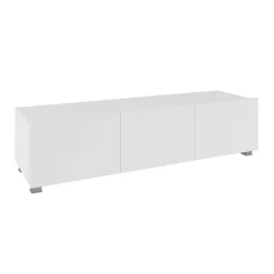 Mobile porta TV 150x37h cm 2 ante bianco lucido Mons