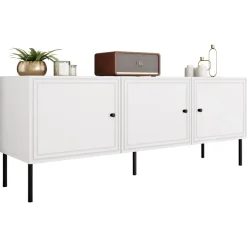 Mobile porta TV 151x60h cm 3 ante bianco opaco Stark