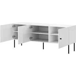 Mobile porta TV 151x60h cm 3 ante bianco opaco Stark