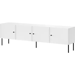 Mobile porta TV 201x60h cm 4 ante bianco opaco Stark
