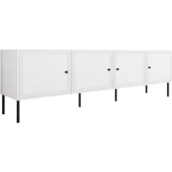 Mobile porta TV 201x60h cm 4 ante bianco opaco Stark