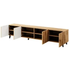 Mobile porta TV 201x52h cm 4 ante cannettato quercia Essence