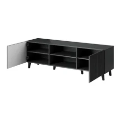 Mobile porta TV 150x52h cm 2 ante cannettato antracite Essence