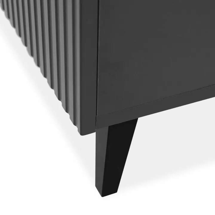 Mobile porta TV 150x52h cm 2 ante cannettato antracite Essence