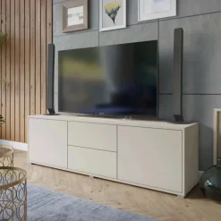 Mobile porta TV 141x50h cm 2 ante 2 cassetti beige cashmere Eindhoven