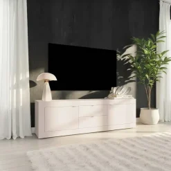 Mobile porta TV 210x66h cm 2 ante 2 cassetti beige cashmere Eternity