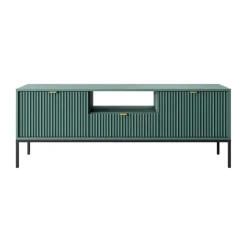 Mobile porta TV 154x56h cm 2 ante moderno soggiorno verde Alisa