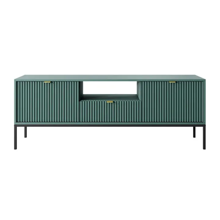 Mobile porta TV 154x56h cm 2 ante moderno soggiorno verde Alisa