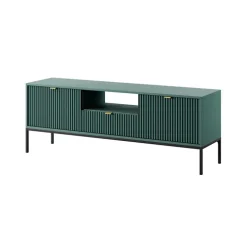 Mobile porta TV 154x56h cm 2 ante moderno soggiorno verde Alisa