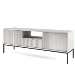 Mobile porta TV 154x56h cm 2 ante moderno soggiorno grigio Alisa