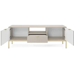 Mobile porta TV 154x56h cm 2 ante moderno soggiorno beige Alisa
