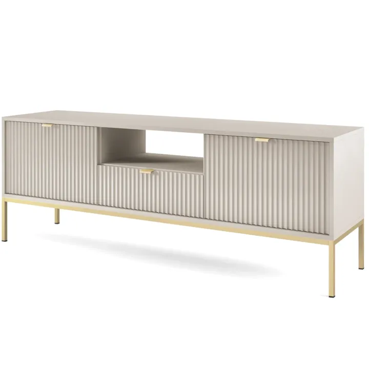Mobile porta TV 154x56h cm 2 ante moderno soggiorno beige Alisa