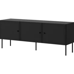 Mobile porta TV 151x60h cm 3 ante nero opaco Stark