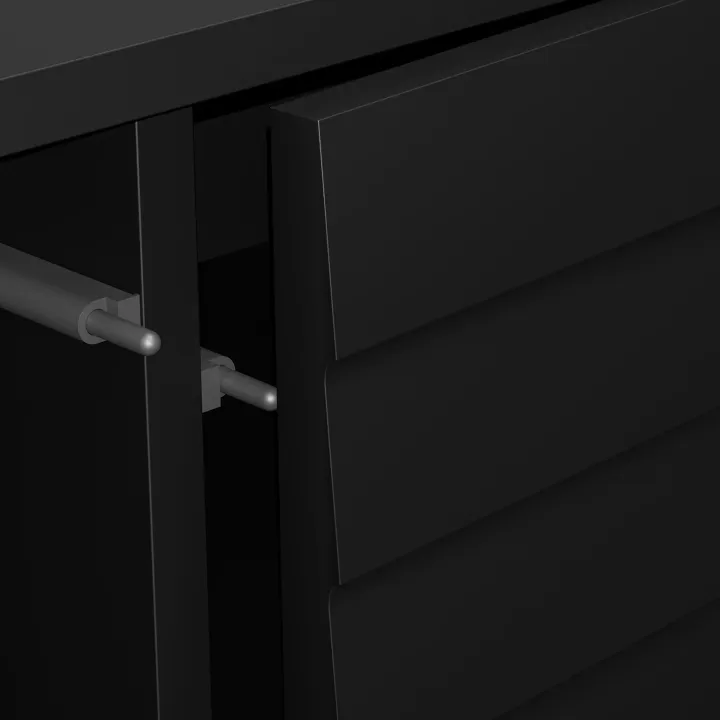 Mobile porta TV 180x60h cm 2 ante nero Wild