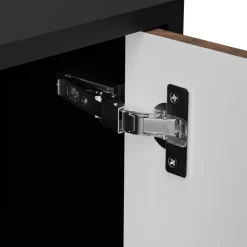 Mobile porta TV 200x60h cm 4 ante noce nero Wild