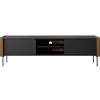 Mobile porta tv 180x53h cm 2 ante noce nero Wrappy
